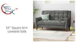 Bedroom Couches Loveseats 54 Square Arm Loveseat Sofa