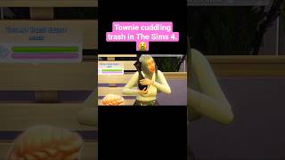 Townie Cuddling Trash In The Sims 4.