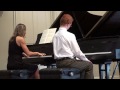 Beethoven's concerto no. 3 in C minor 1st movement excerpt by Noah Stone accom'd by Peggy Edwards