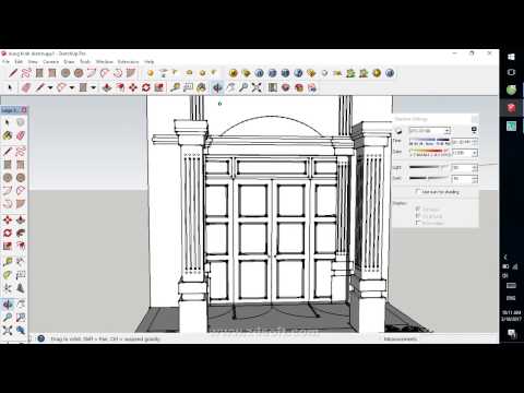 Vẽ phối cảnh ngoại thất nhà Phố 3 tầng với Sketchup - Vray Sketchup