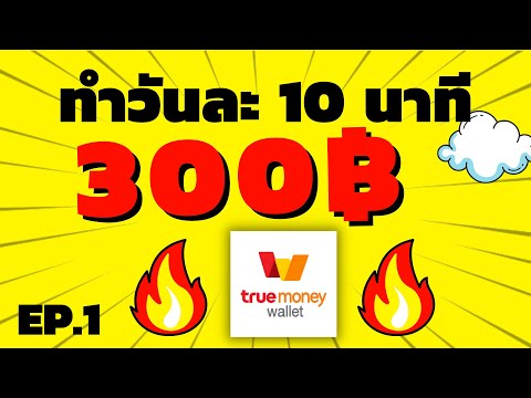 หาเงินเข้า wallet 300 บาท สอนหาเงินเข้า Truemoney wallet ฟรี