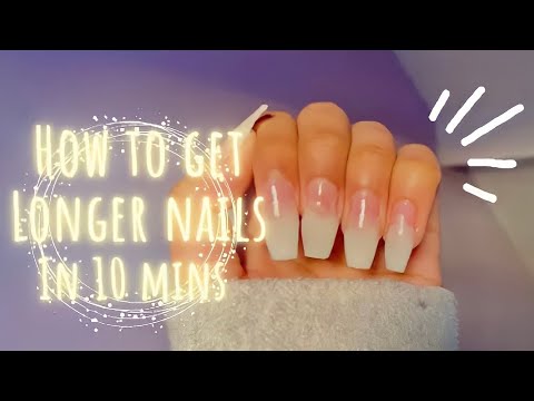 How to get longer nails in 10 minutes *easy/fast - YouTube