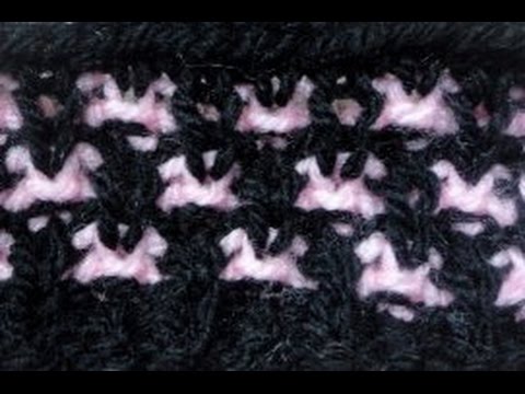 Вязание двухцветное узор гусиные лапки Вязание двухцветное узор гусиные лапки