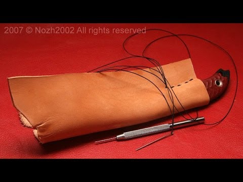 Как сделать ножны из тонкой кожи видео