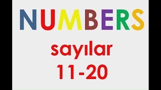 ingilizce sayılar 11-20 numbers in english 11-20
