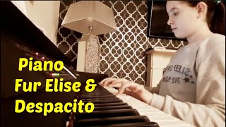 Playing Piano Fur Elise -Beethoven And Despacito