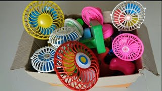 Box full of toys mini fan