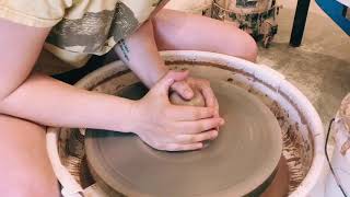 Throwing a Bottle Neck Vase on the Pottery Wheel