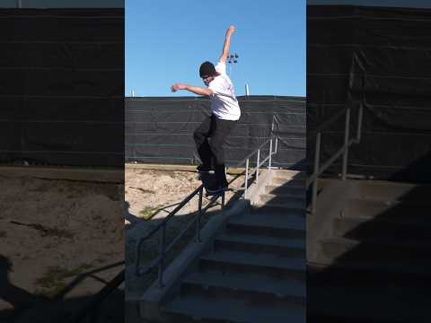 Adam only needs 1 push to skate this double kink rail! #skateboarding