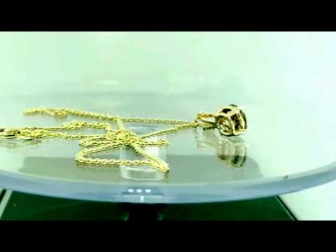 Champagne Brown Diamond Solitaire Pendant Necklace Certified 1.01 Carat 14k Yellow Gold Handmade  Champagne Brown Diamond Solitaire Pendant Necklace Certified 1.01 Carat 14k Yellow Gold Handmade