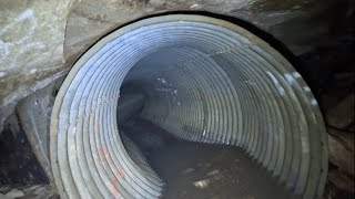 Underground Pipe Leads To Massive River Cave