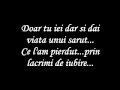 ?Adela Popescu - Doar tu (Versuri)