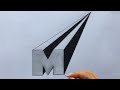 How to Draw letter “M” in 3D | Easy Drawing for Beginners