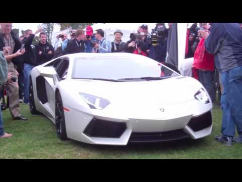 Jay Leno Driving Matte White Lamborghini Aventador LP7004