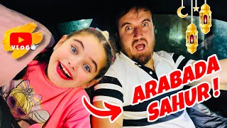 ARABADA SAHUR VLOG !! ARABADAN SON ÇIKAN KAZANIR !! YALAN MAKİNESİ OYNADIK !!