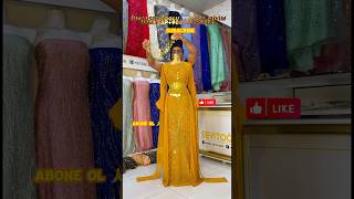Yellow Sewn Dress Modelimiz Sarı Dikili Modelimiz
