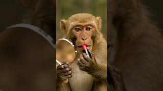 Funny Monkey Lipstick Comedy Bandar Ki Pathshala Shorts Viral 2025 Trending Video