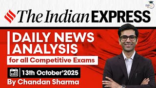 Indian Express Ysis 13Th October 2025 The Indian Express Newspaper Ysis