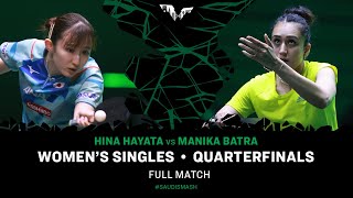 Full Match | Hina Hayata Vs Manika Batra | Ws Qf | #Saudismash 2024