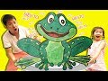 BÉ BÚN VẼ CON ẾCH XANH SIÊU TO KHỔNG LỒ DRAWING & COLORING HUGE GREEN FROG
