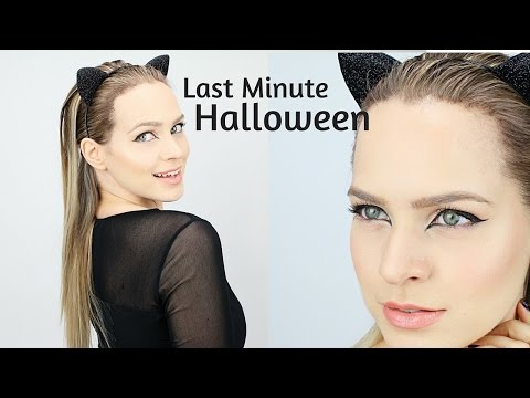 Last Minute Halloween Hair and Makeup Costume Tutorial! - YouTube
