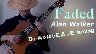 Alan Walker-Faded (extra tuning guitar cover)