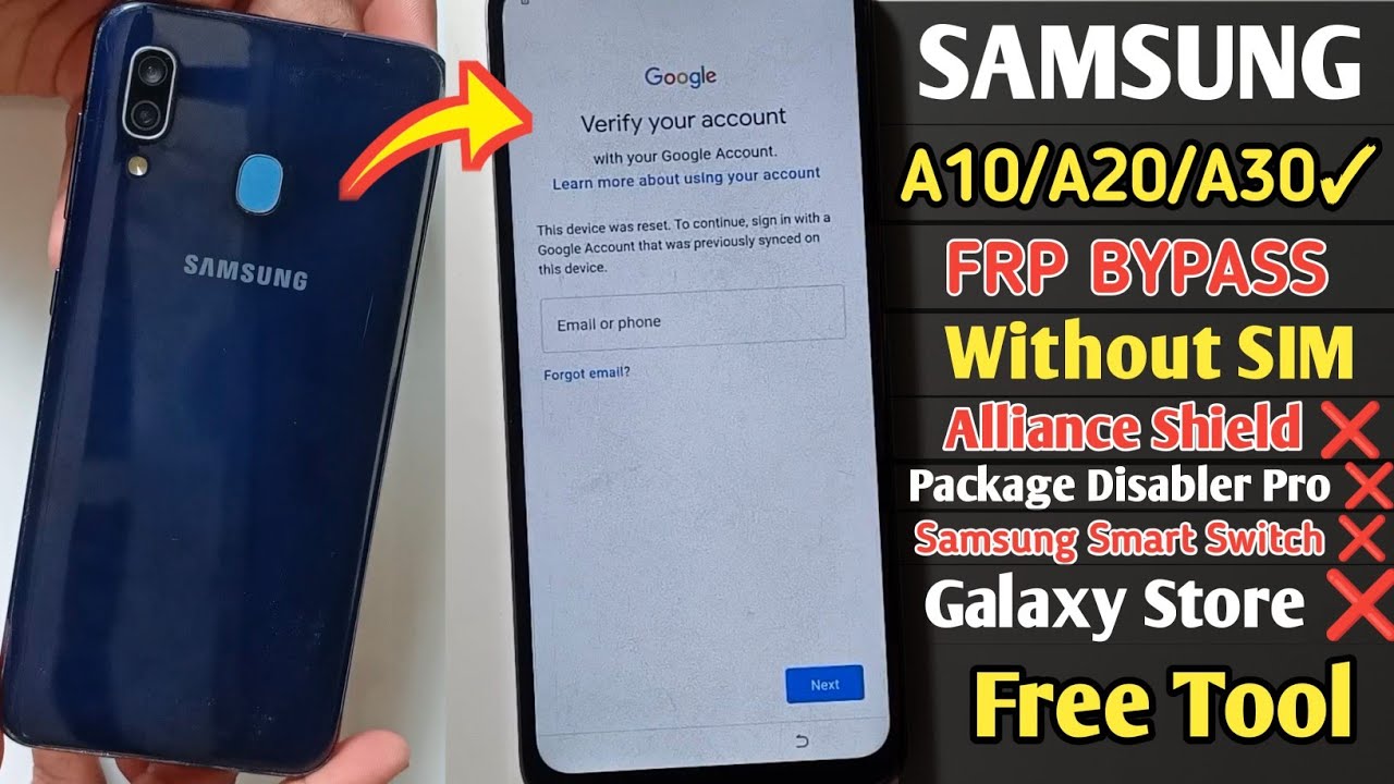 Samsung A10/A20/A30 FRP Bypass Android 11 | Samsung Samsung A10/A20/A30 FRP Bypass Android 11 | Samsung