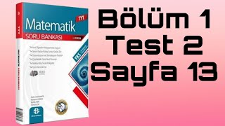 02) 2023 Bilgi Sarmal Tyt Mat Bölüm 1 Test2 (Sayfa 13)