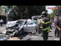 Car Slams Into FDNY Truck Bedford Ave & Ave M