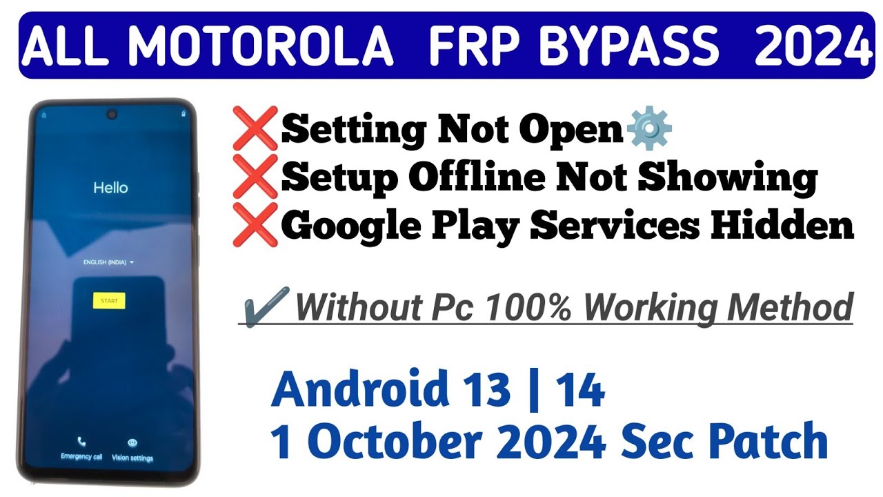 ALL MOTOROLA ANDROID 14 FRP BYPASS (SETTING NOT OPEN) || ALL MOTOROLA ANDROID 14 FRP BYPASS (SETTING NOT OPEN) ||