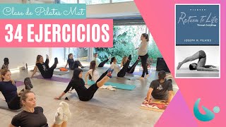 Clase De 34 Ejercicios De Pilates Mat