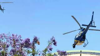 Kabc Abc7 News Helicopter Action Shots Landing On Helipad