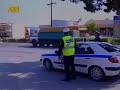 Biker high five's cop