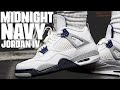 Air Jordan 4 Midnight Navy Review And On Foot in 4K !
