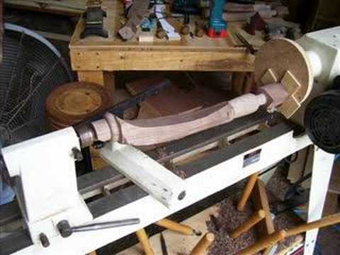 Wood Cabriole Stool Leg On The Lathe