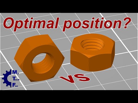3D printed screw nuts - horizontal or vertical printing position is better?