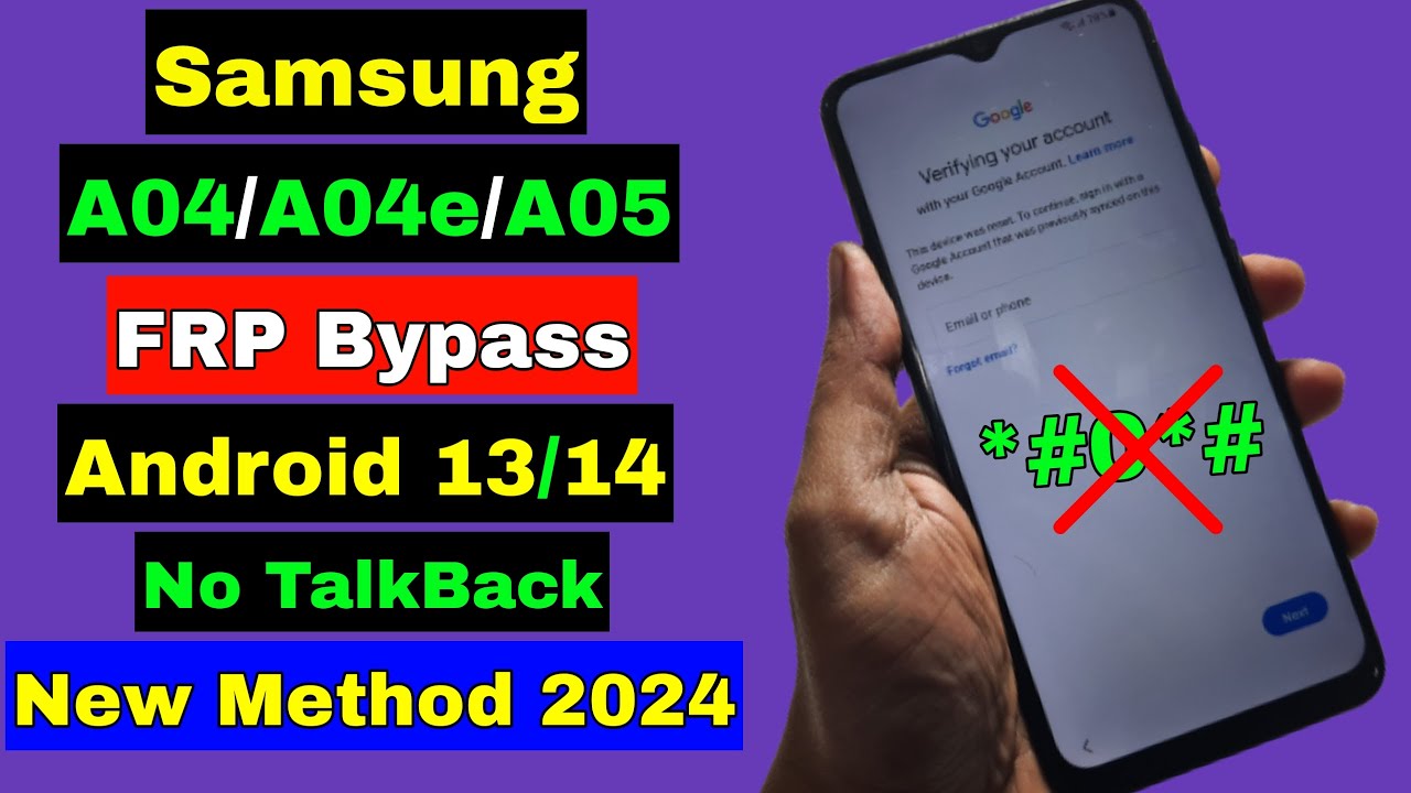 Samsung A04/A04E/A05 FRP Bypass 2024 Android 13/14 | Samsung A04/A04E/A05 FRP Bypass 2024 Android 13/14 |