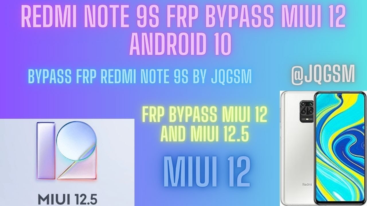 REDMI NOTE 9S FRP BYPASS REMOVE GOOGLE ACCOUNT MIUI 12 REDMI NOTE 9S FRP BYPASS REMOVE GOOGLE ACCOUNT MIUI 12