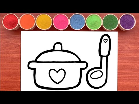Tô Màu Tranh Cát Nồi Cơm Điện - Sand Painting Electric Cooker (Rainbow Candy)