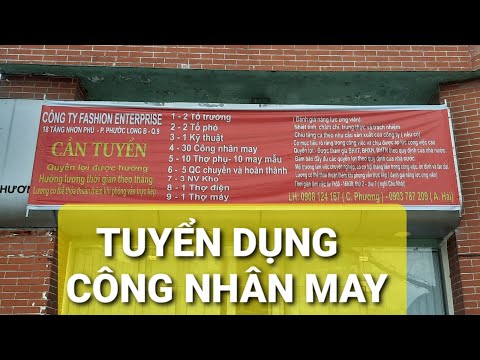 TUYỂN DỤNG CÔNG NHÂN VIÊN NGÀNH MAY MẶC | LÀM VIỆC TẠI QUẬN 9 TP.HCM | @VIỆC LÀM CNC
