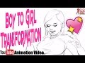 Boy to Girl Tranformation - YouTube Animation Video