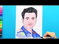 How to draw Rohit Sharma - Indian Cricket Players