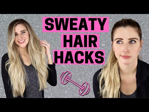How to REFRESH YOUR SWEATY GYM HAIR WITHOUT WASHING IT - YouTube