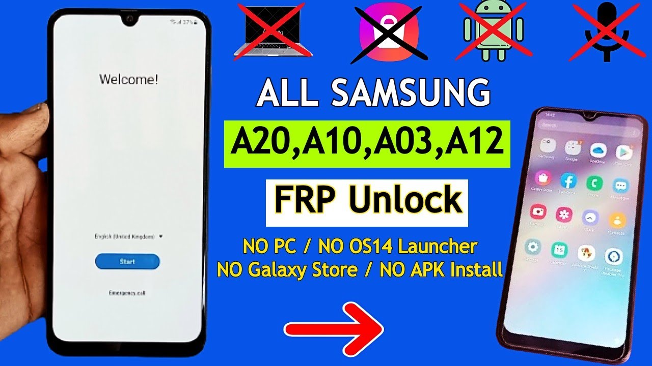 Samsung A10,A20,A03,A12 FRP Bypass Without PC | NO APK Samsung A10,A20,A03,A12 FRP Bypass Without PC | NO APK