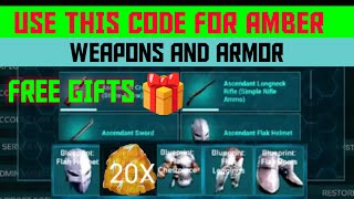 [ARK MOBILE] FREE GIFTS🎁 - USE THIS CODE FOR AMBER WEAPON AND ARMOR..