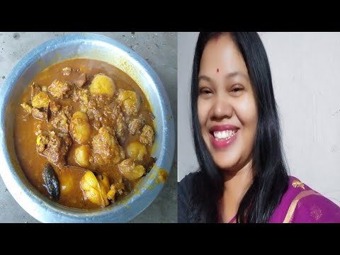 অনেক দিন পরে গ্রামের বাড়িতে গিয়ে খাসির মাংসের ঝোল খেলাম।How to Cook Village Mutton Curry bengali