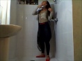 wet girl 1 (shower fully clothed)