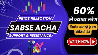 Sabse acha support and resistance with price rejection (long candle wick)