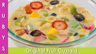 Fruit Custard Without Custard Powder Recipe Ramzan Special Recipe in Urdu Hindi - RKK
