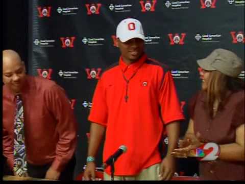 Wayne star quarterback Braxton Miller announces his decision to play college football at The Ohio State University.